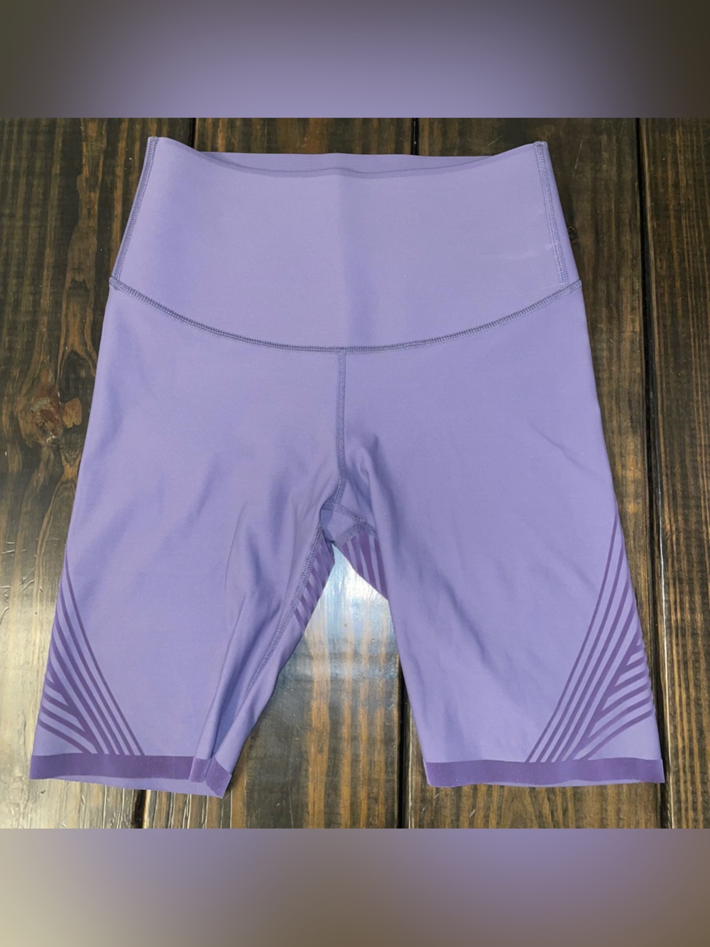 Fanka Body Sculpt 9" Biker Shorts Purple Reversible Wear Compression Size M